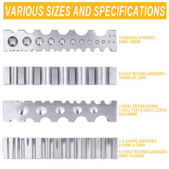 Tooltos Jewelry Tools Tooltos 4 Sided Multipurpose Steel Dapping Block Forming Block