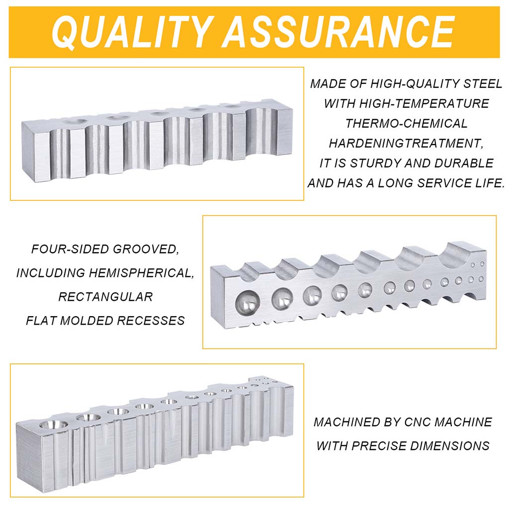 Tooltos Jewelry Tools Tooltos 4 Sided Multipurpose Steel Dapping Block Forming Block