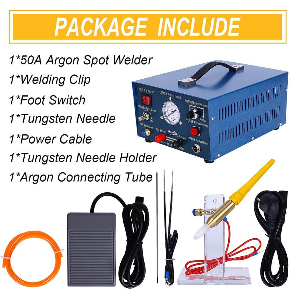 Tooltos Jewelry Tools Tooltos 50A Argon Pulse Sparkle Jewelry Spot Welding Machine