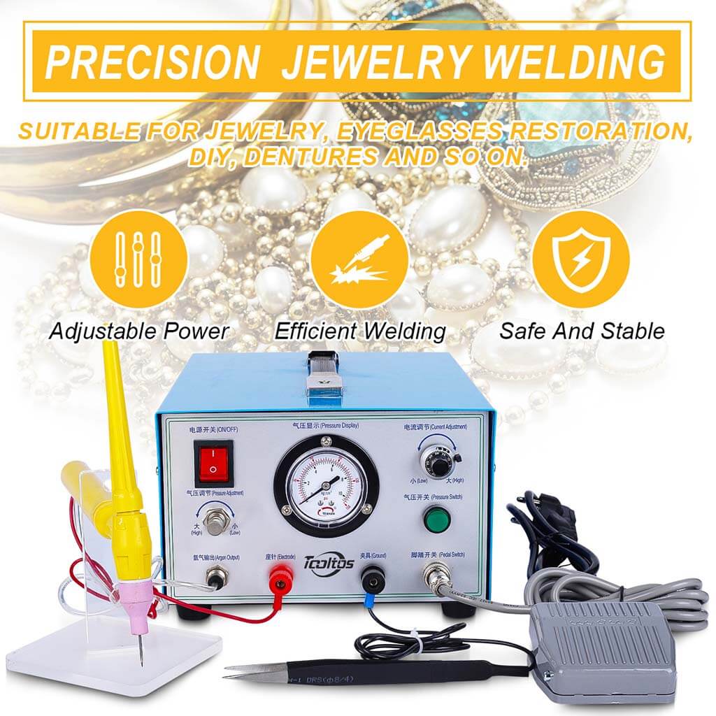 Tooltos Jewelry Tools Tooltos 50A Blue Argon Pulse Sparkle Jewelry Spot Welding Machine