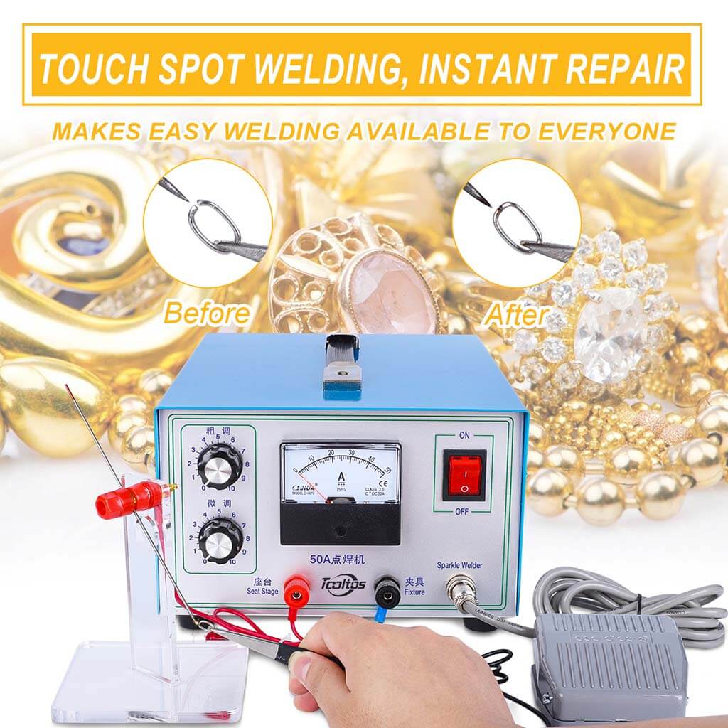 Tooltos Jewelry Tools Tooltos 50A Blue Pulse Sparkle Jewelry Spot Welding Machine