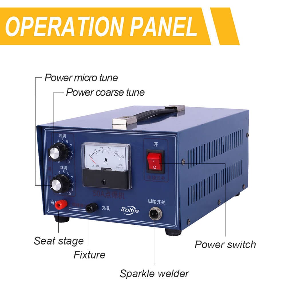Tooltos Jewelry Tools Tooltos 50A Jewelry Pulse Spot Welder For Gold, Silver And Platinum