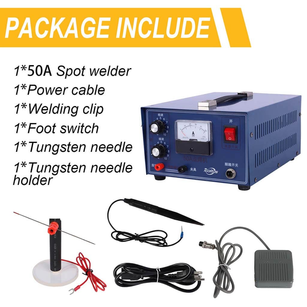 Tooltos Jewelry Tools Tooltos 50A Jewelry Pulse Spot Welder For Gold, Silver And Platinum