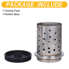 Tooltos Jewelry Tools Tooltos 6.3 inch Perforated Stainless Steel Casting Flask Wall Flanged Vacuum Casting Plaster Mold