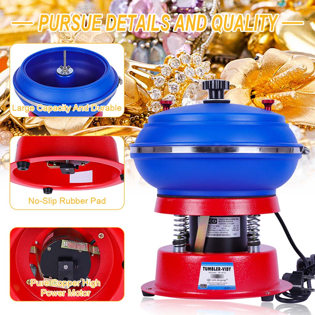 Tooltos Jewelry Tools Tooltos 8 inch Vibratory Tumbler Jewelry Polishing Machine