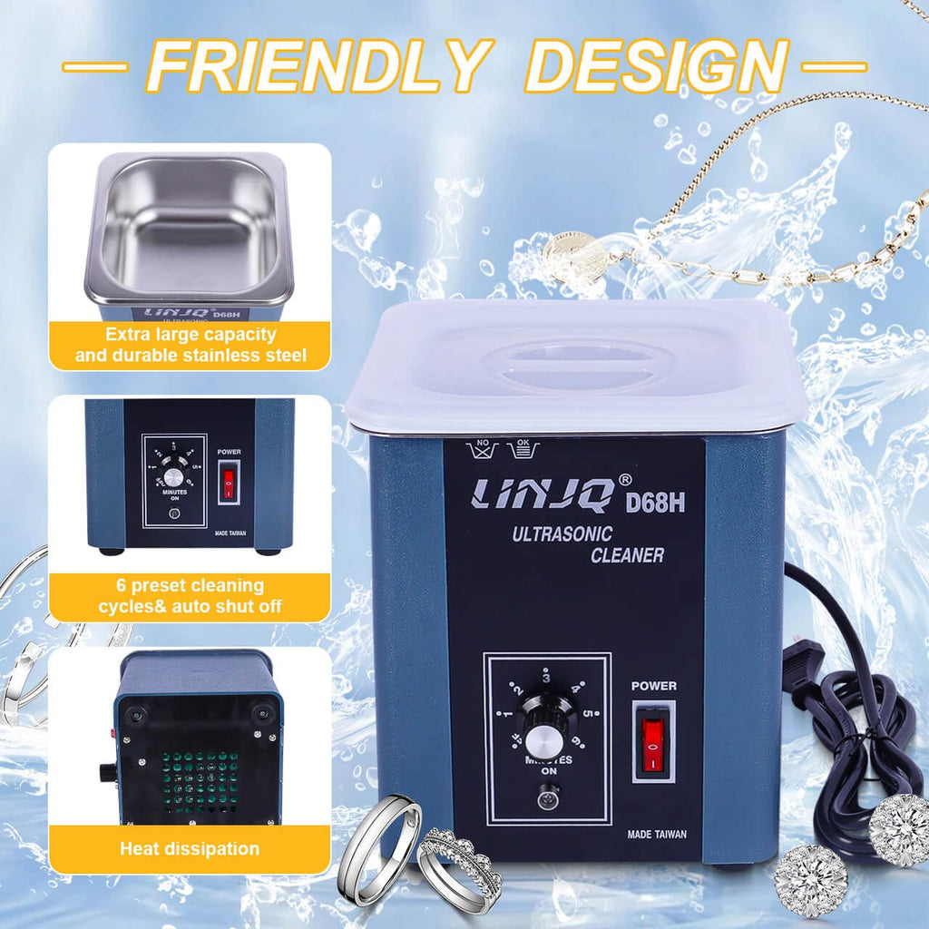 Tooltos Jewelry Tools Tooltos D68H Jewelry Ultrasonic Cleaning Machine