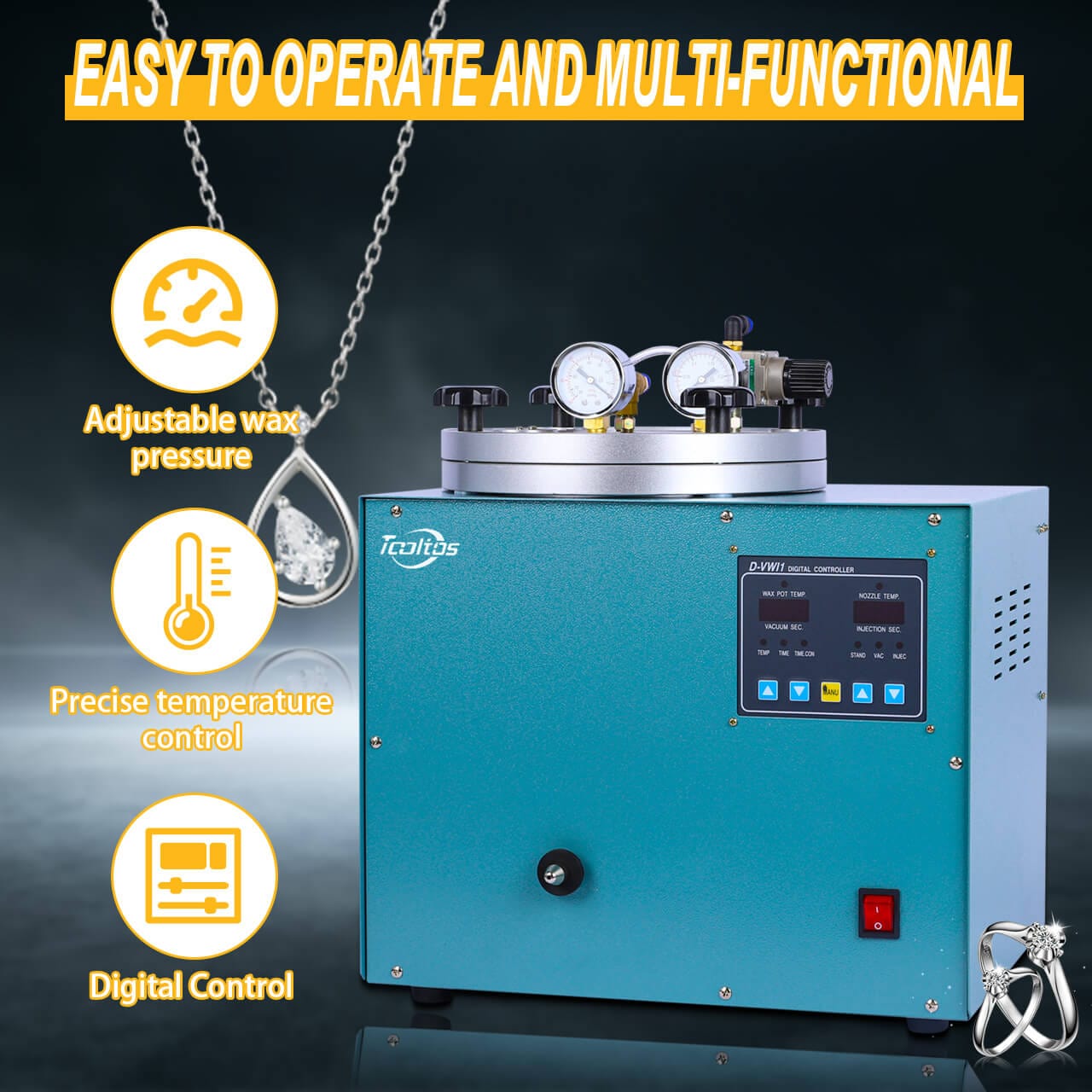 Tooltos Jewelry Tools Tooltos Digital Control Jewelry Vacuum Wax Injection Machine