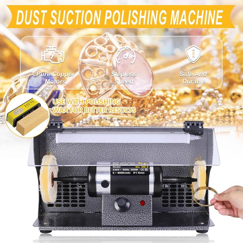 Tooltos Jewelry Tools Tooltos DM-5 Bench Grinder Black Inverter Dust Suction Jewelry Polishing Machine