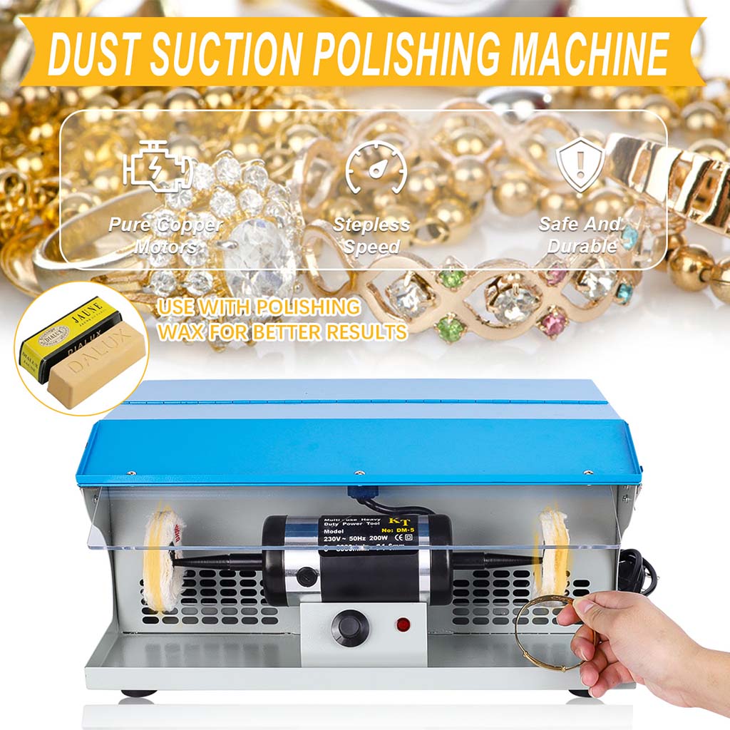 Tooltos Jewelry Tools Tooltos DM-5 Bench Grinder Inverter Dust Suction Jewelry Polishing Machine