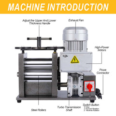 Tooltos Jewelry Tools Tooltos Flat Area Electric Tablet Press Jewelry Rolling Mill Machine