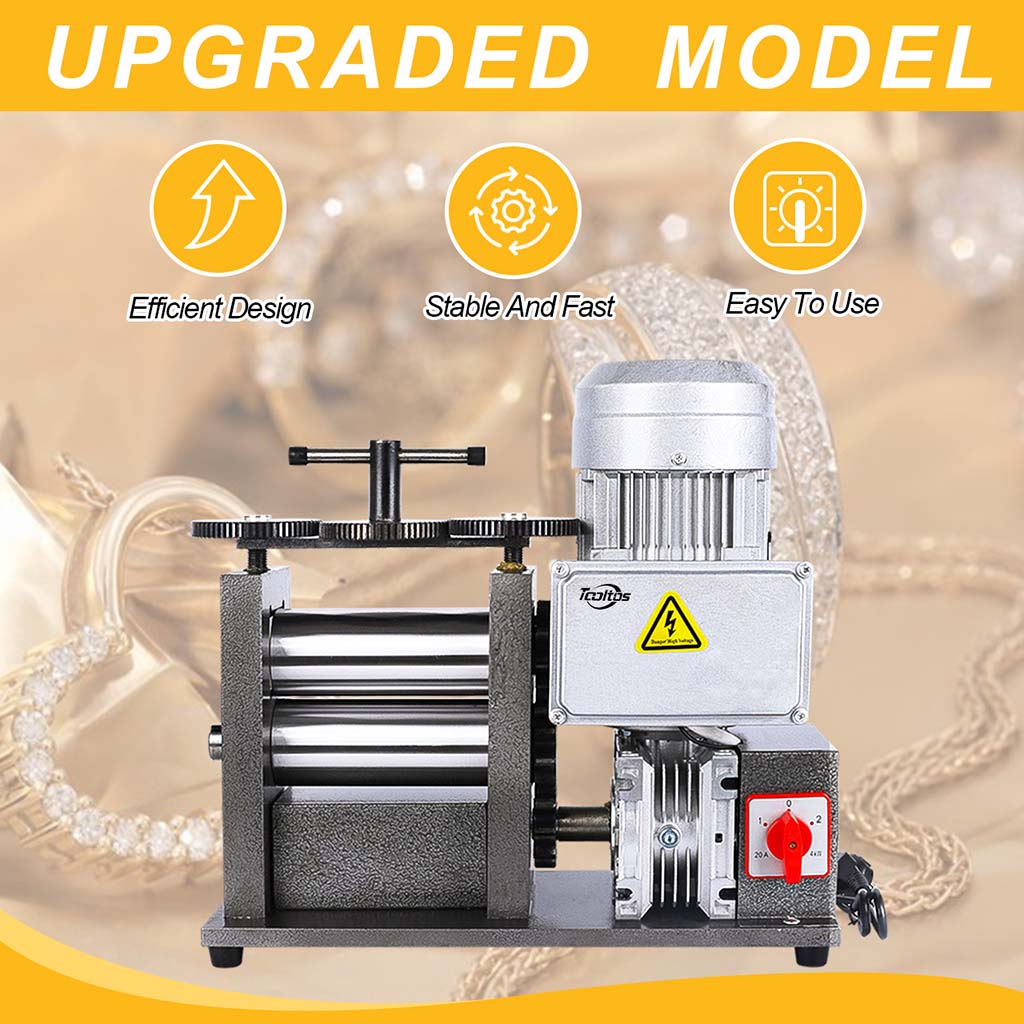 Tooltos Jewelry Tools Tooltos Flat Area Electric Tablet Press Jewelry Rolling Mill Machine