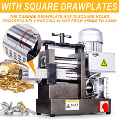 Tooltos Jewelry Tools Tooltos Four-in-one Electric Tablet Press Jewelry Rolling Mill Machine With Square DrawPlates