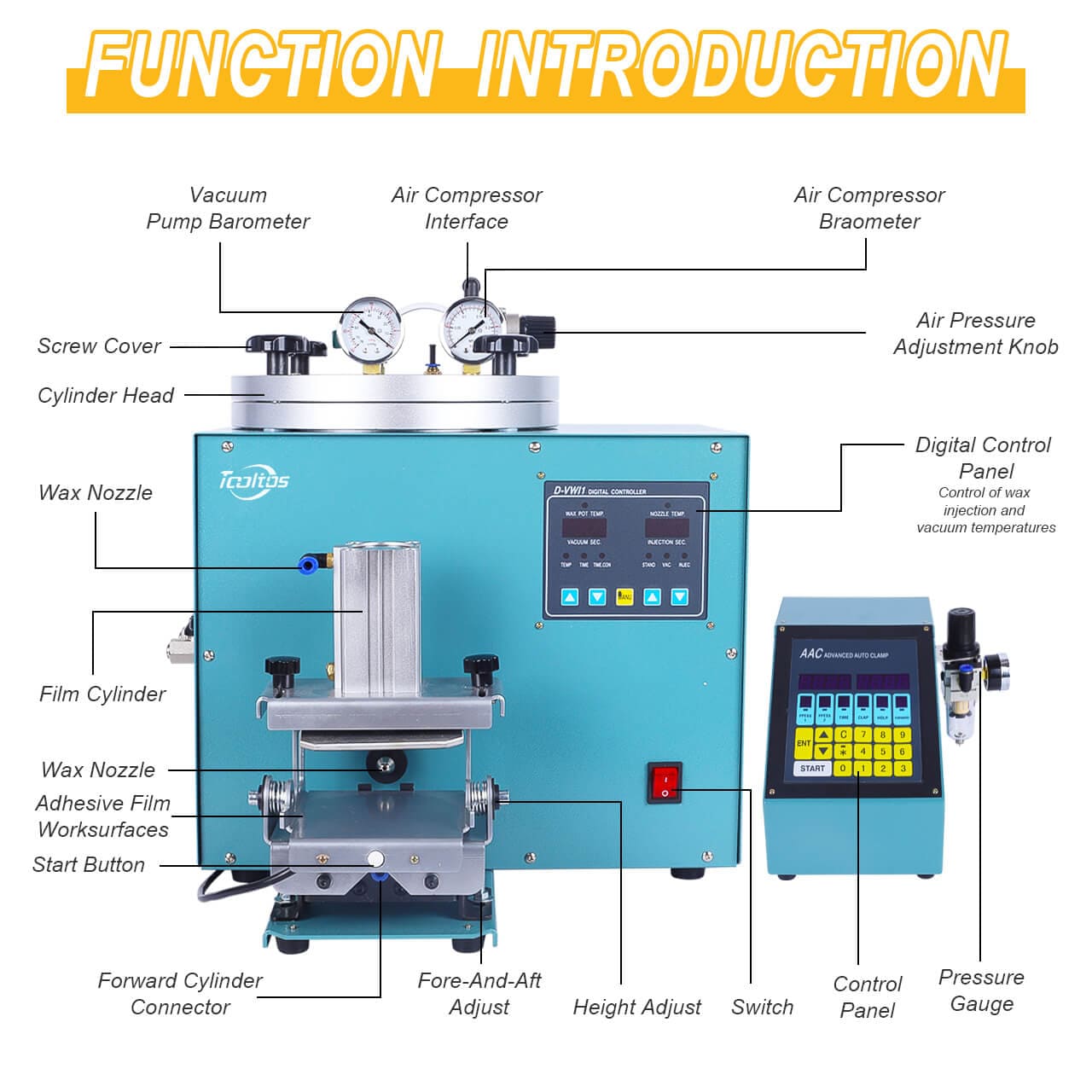 Tooltos Jewelry Tools Tooltos Fully Automatic Digital Control Jewelry Vacuum Wax Injection Machine