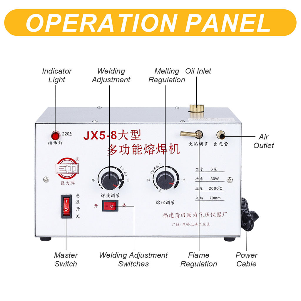 Tooltos Jewelry Tools Tooltos JX5-8 Multi-function Gold Silver Jewelry Fusion Welding Machine