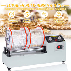 Tooltos Jewelry Tools Tooltos KT-1320 Capacity 10KG Double Drum Rotary Tumbler Surface Jewelry Polishing Machine