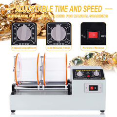 Tooltos Jewelry Tools Tooltos KT-1320 Capacity 10KG Double Drum Rotary Tumbler Surface Jewelry Polishing Machine