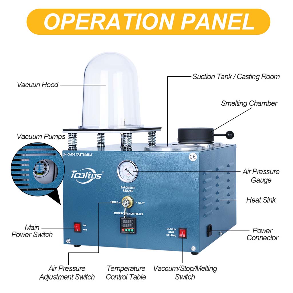 Tooltos Jewelry Tools Tooltos Lost Wax Method Jewelry Precision Investing Vacuum Casting Melting Machine