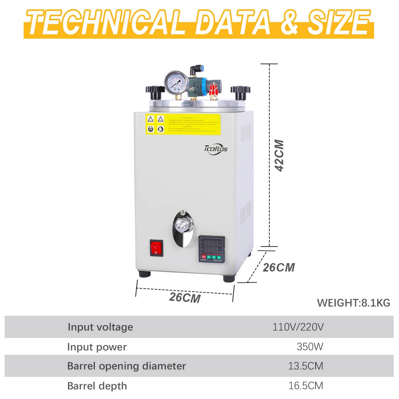 Tooltos Jewelry Tools Tooltos Manual Increase Of Air Pressure Digital Control Wax Injection Machine