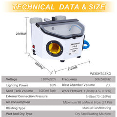 Tooltos Jewelry Tools Tooltos PS-A Pen-type Universal Jewelry Sandblaster Dry Sandblasting Machine