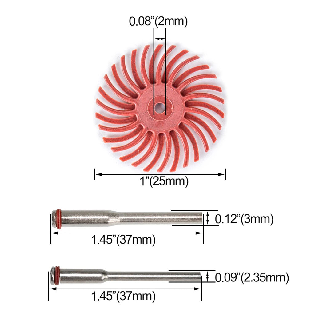 Tooltos Jewelry Tools Tooltos Radial Bristle Disc Abrasive Brush Rotary Tool Accessories