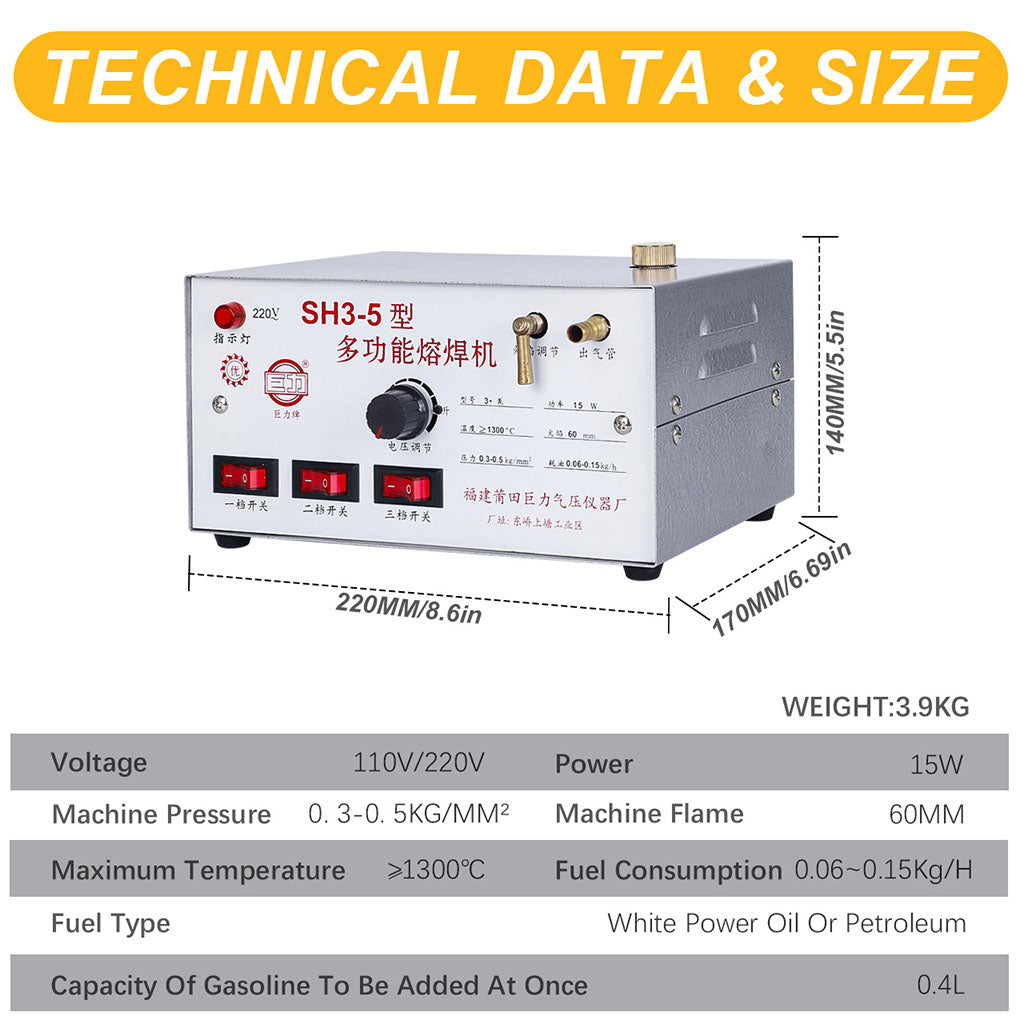 Tooltos Jewelry Tools Tooltos SH3-5 Multi-function Gold Silver Jewelry Fusion Welding Machine