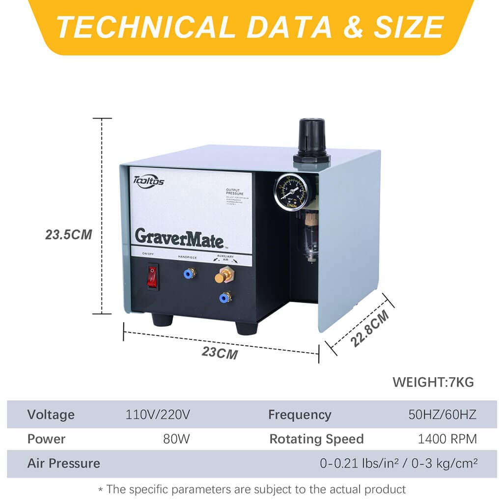 Tooltos Jewelry Tools Tooltos Single-Handle GraverMate Jewelry Pneumatic Engraving Machine