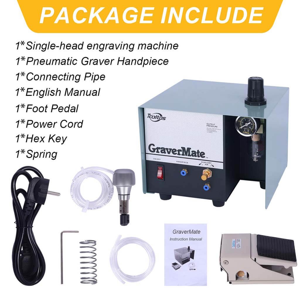 Tooltos Jewelry Tools Tooltos Single-Handle GraverMate Jewelry Pneumatic Engraving Machine