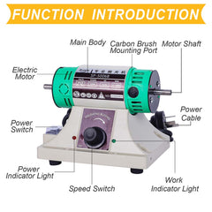 Tooltos Jewelry Tools Tooltos SP-5006B Multi-purpose Bench Lathe Polisher Jewelry Polishing and Grinding Machine