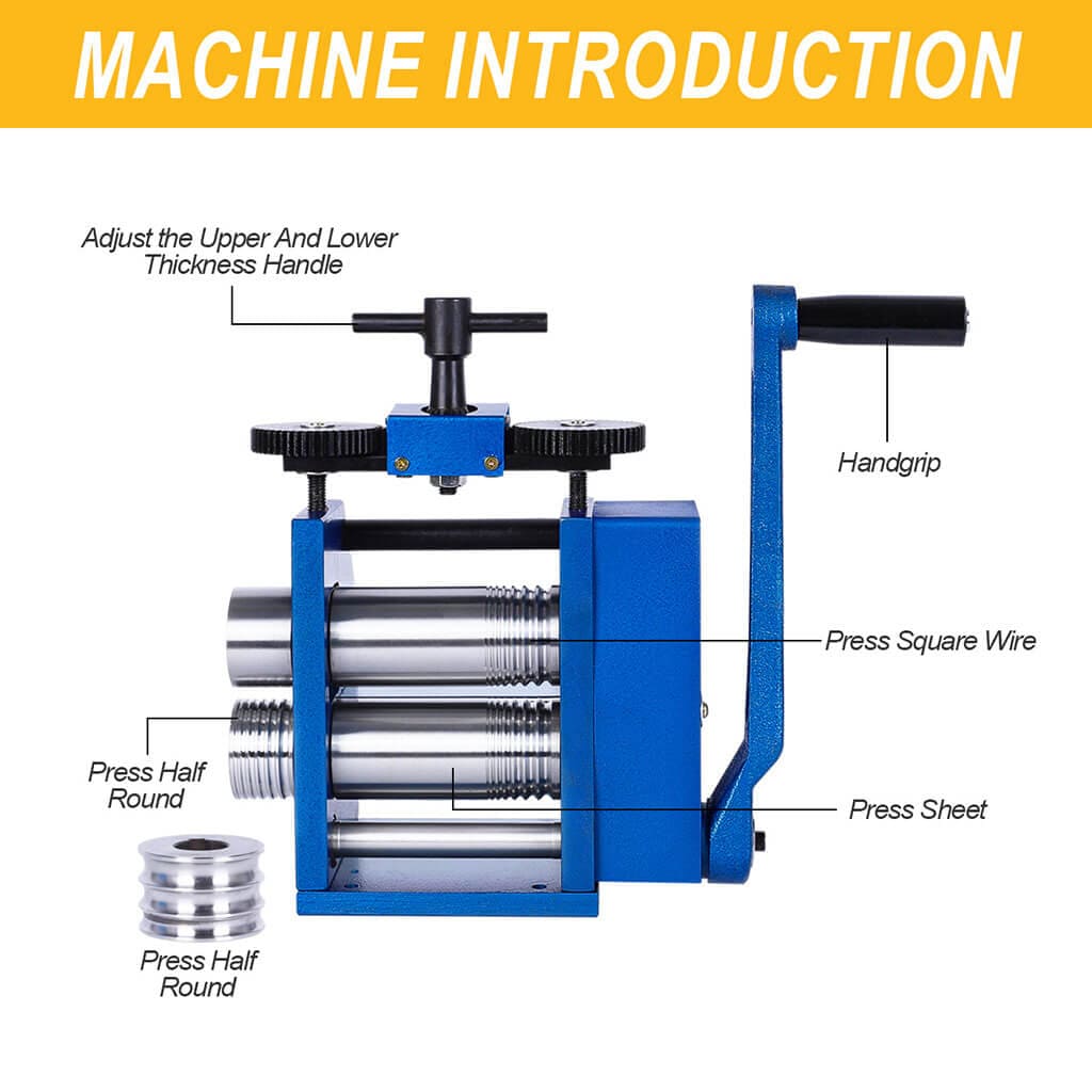 Tooltos Jewelry Tools Tooltos Three-in-one Manual Jewelry Rolling Mill Machine