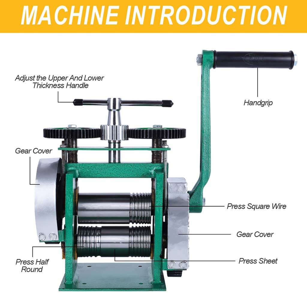 Tooltos Jewelry Tools Tooltos Three-in-one Manual Tablet Press Jewelry Rolling Mill Machine