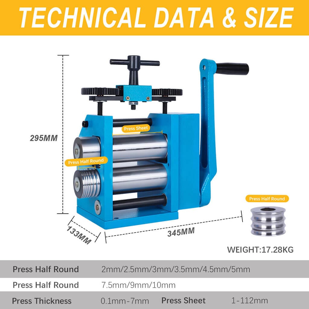 Tooltos Jewelry Tools Tooltos Two-in-one Manual Jewelry Rolling Mill Machine