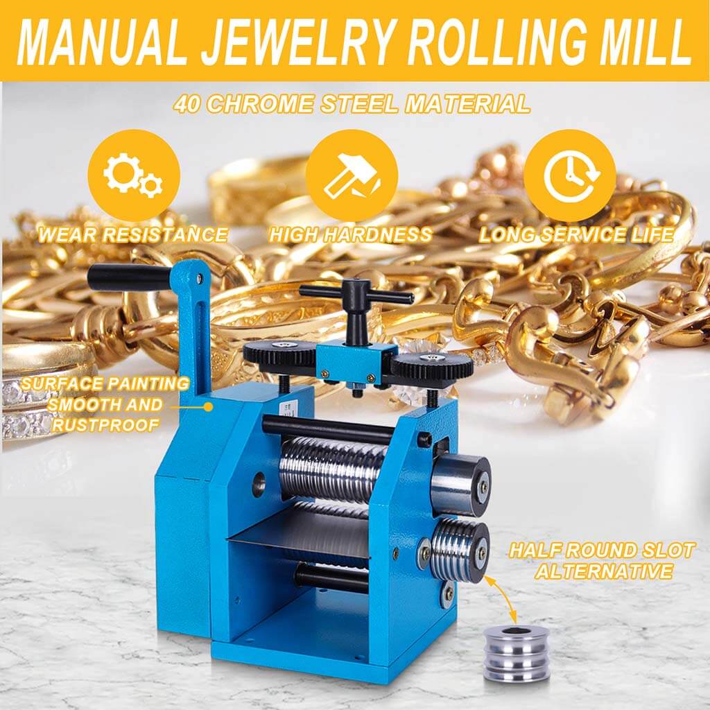 Tooltos Jewelry Tools Tooltos Two-in-one Press Circle Manual Jewelry Rolling Mill Machine