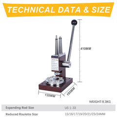Tooltos Jewelry Tools Tooltos US 1-33 Double Mandrel Ring Stretcher Expander Reducer